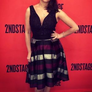 Deep V High-Low Dress